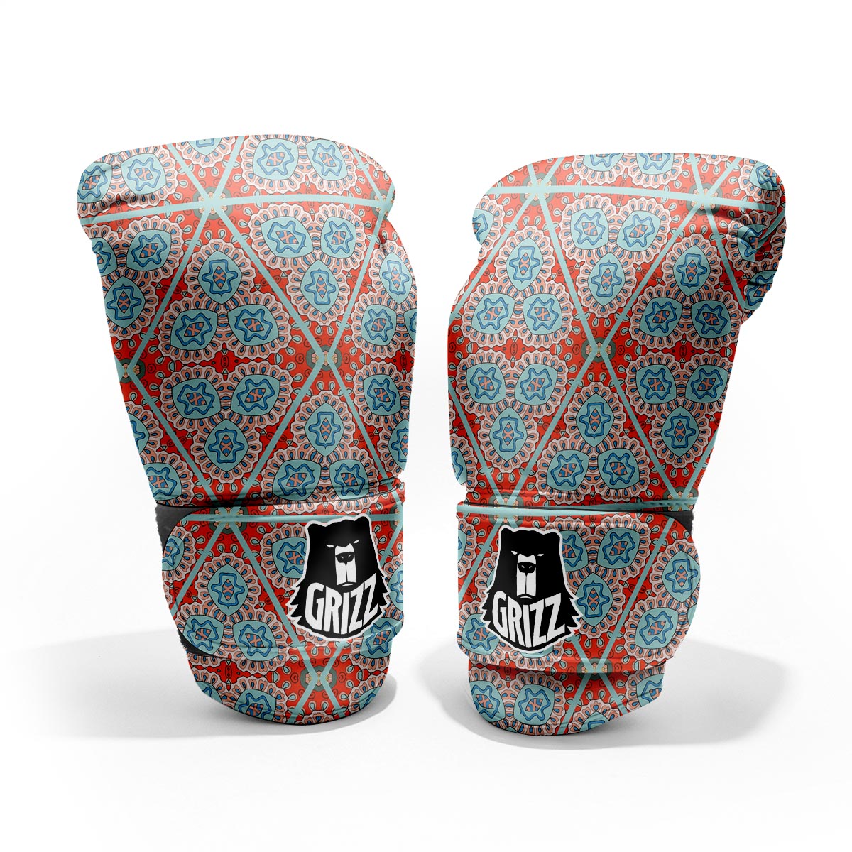Mandala Triangle Bohemian Print Pattern Pro Boxing Glove