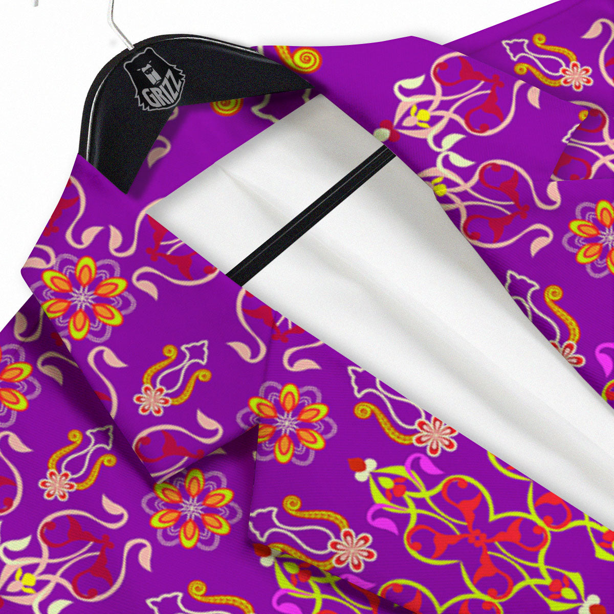 Mandala Trippy Purple Print Men's Sport Coat-grizzshop