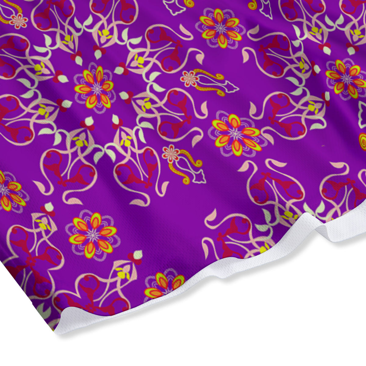 Mandala Trippy Purple Print Mesh Shorts