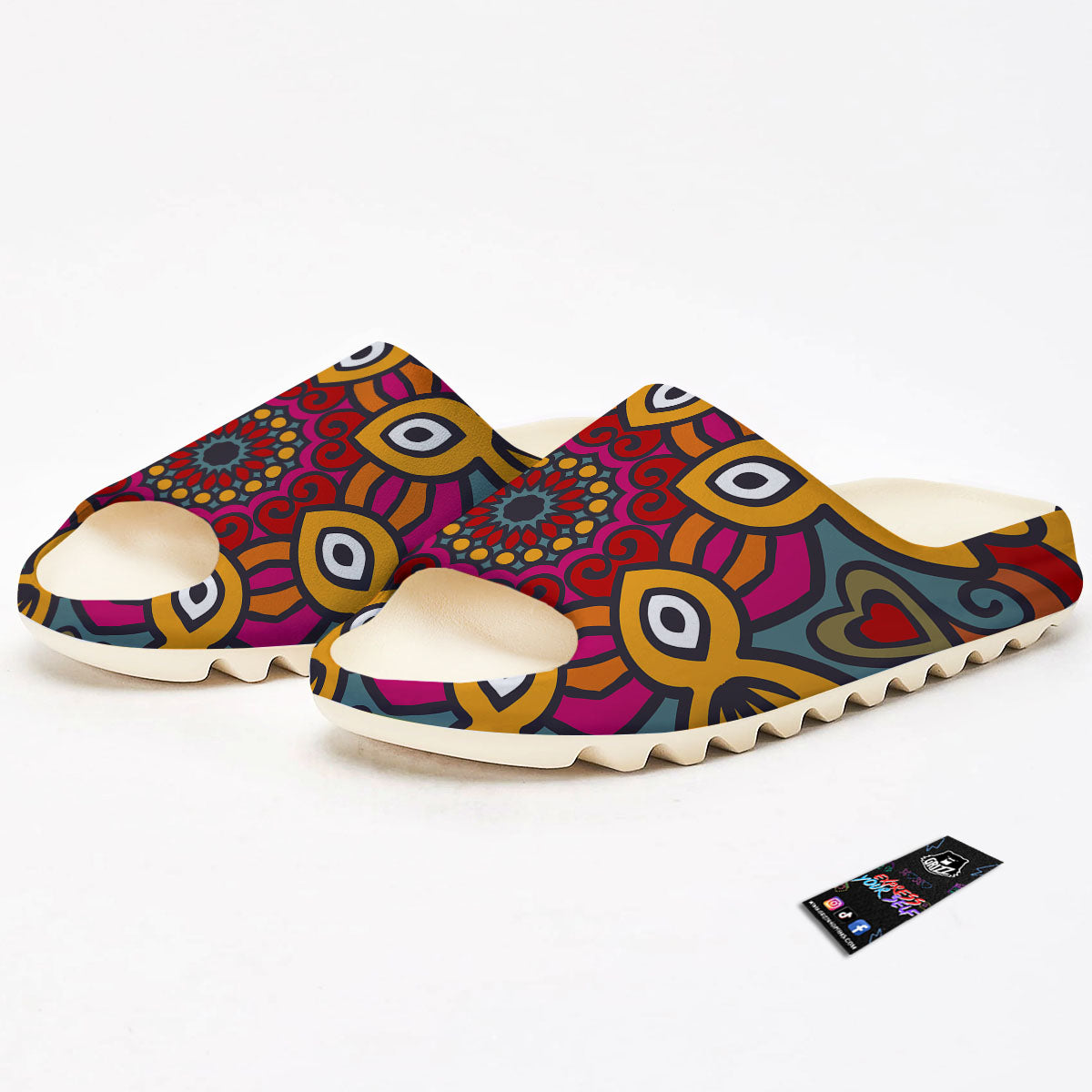 Mandala Bohemian Native Print Pattern Sandals-grizzshop