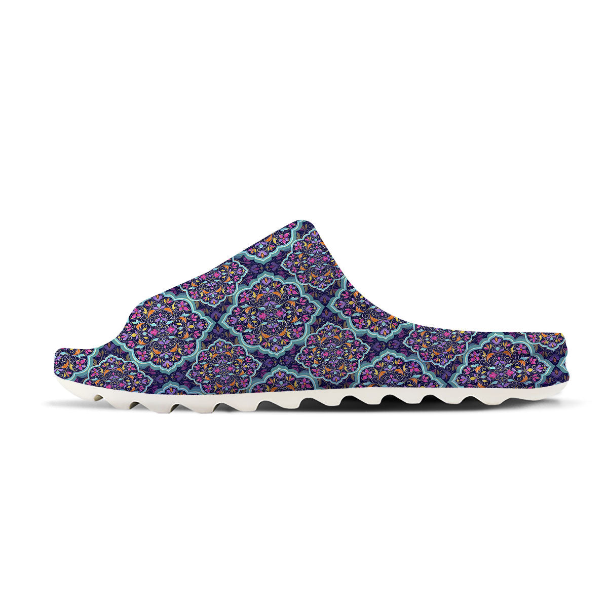 Mandala Bohemian Purple Print Pattern Sandals-grizzshop