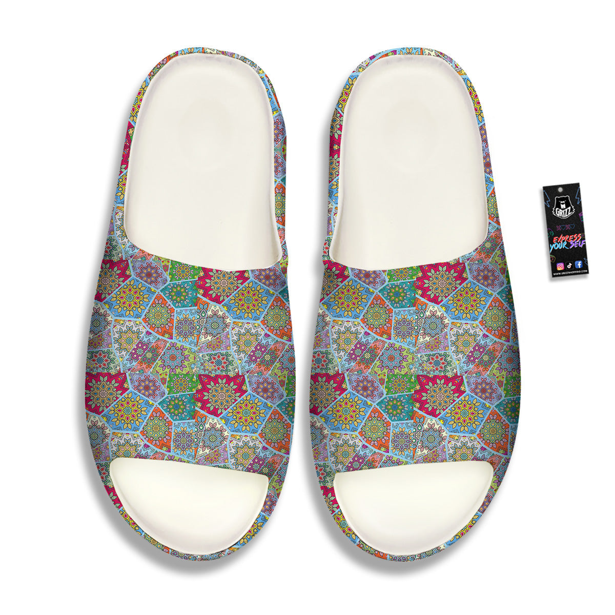 Mandala Patchwork Bohemian Indian Print Sandals-grizzshop