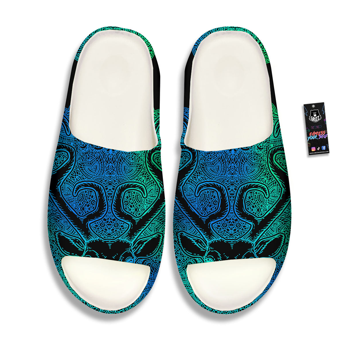 Mandala Spiritual Deer Print Sandals-grizzshop