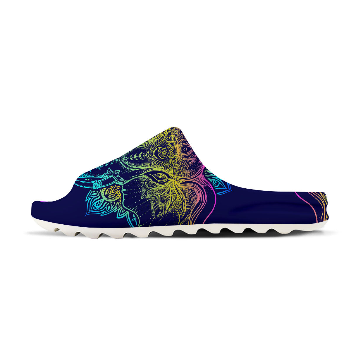 Mandala Spiritual Elephant Print Sandals-grizzshop