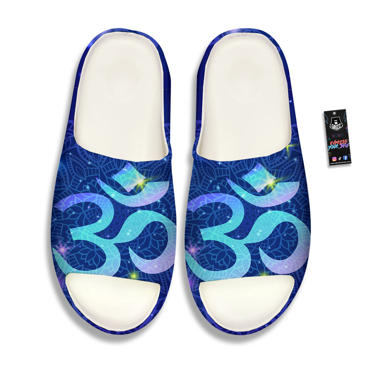 Mandala Spiritual Om Print Sandals-grizzshop