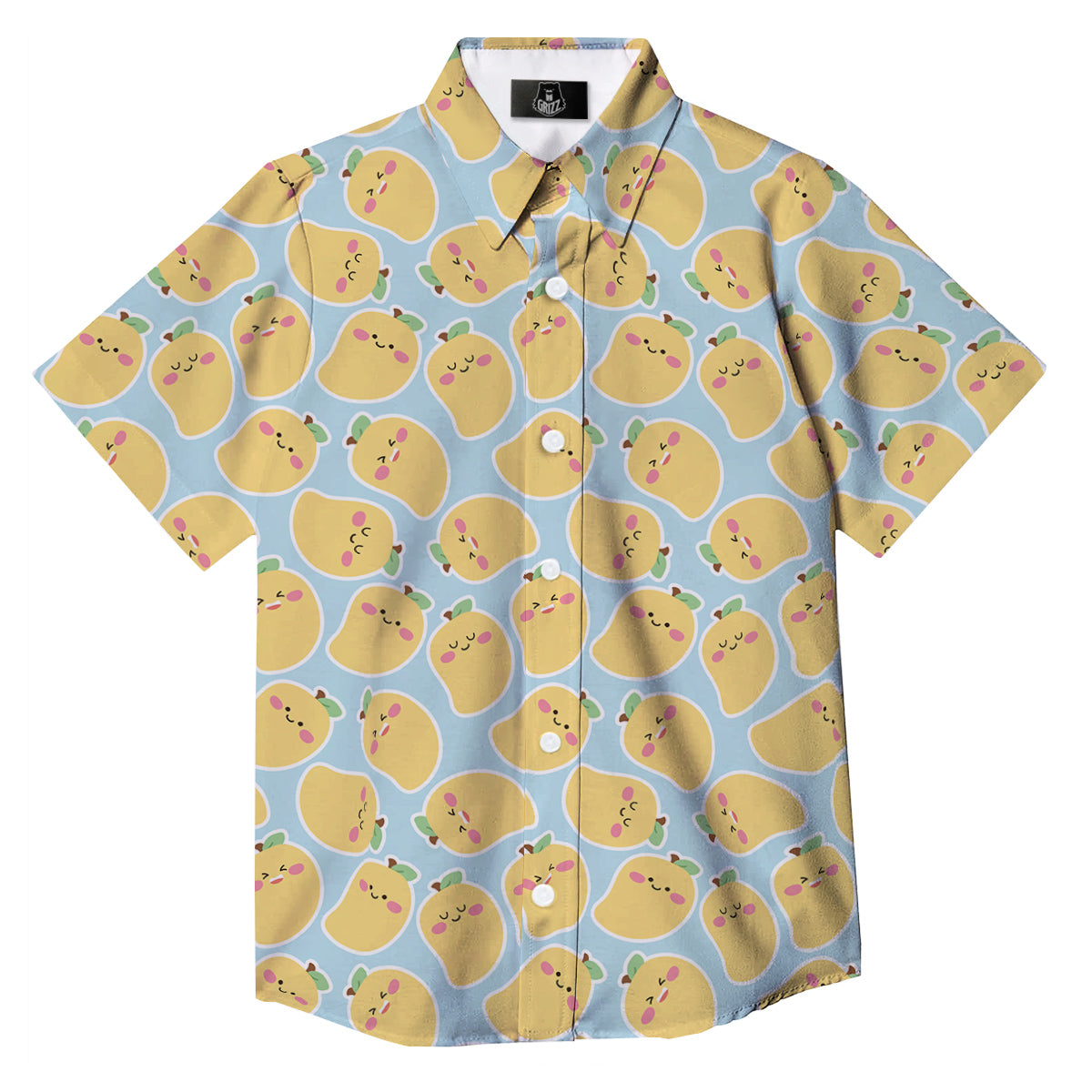 Mango Cute Print Pattern Button Up Shirt-grizzshop