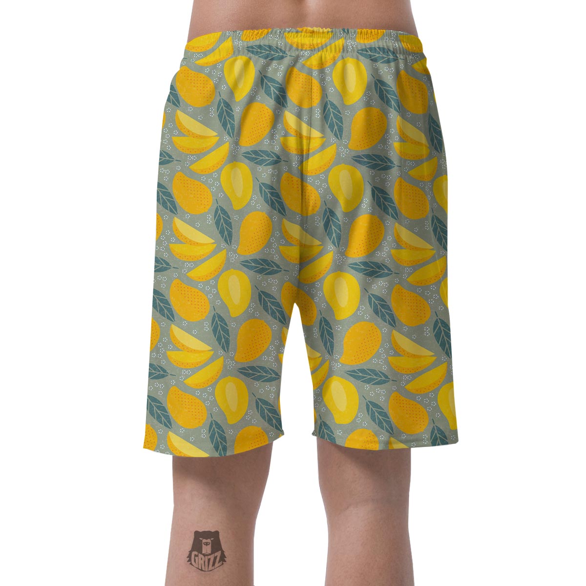Mango Cute Print Pattern Men's Shorts-grizzshop