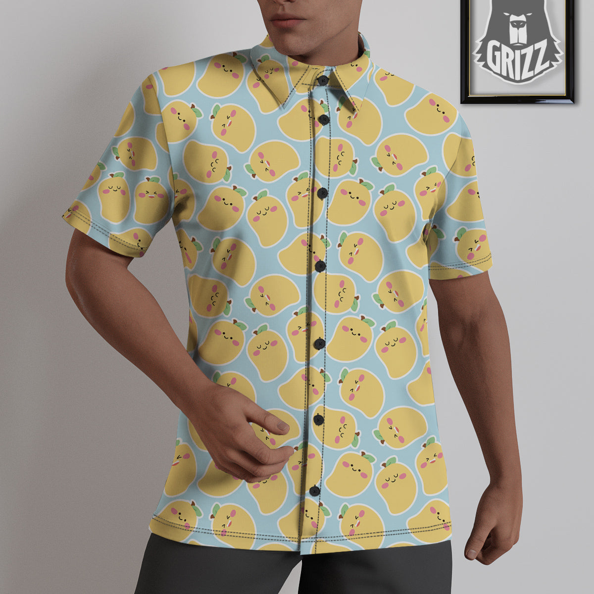 Mango Cute Print Pattern Untucked Shirts-grizzshop