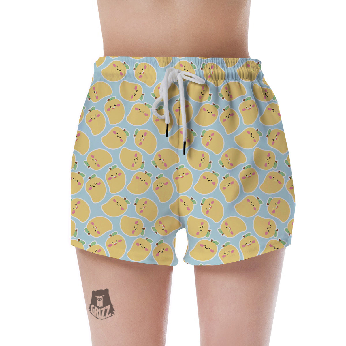 Mango Cute Print Pattern Women's Shorts-grizzshop