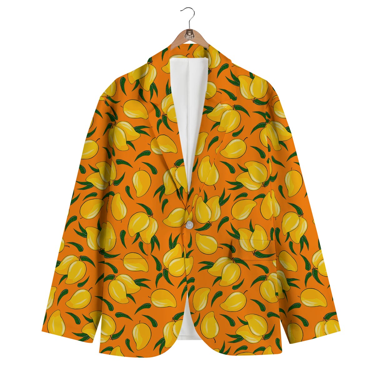 Mango Pattern Print Men's Blazer-grizzshop