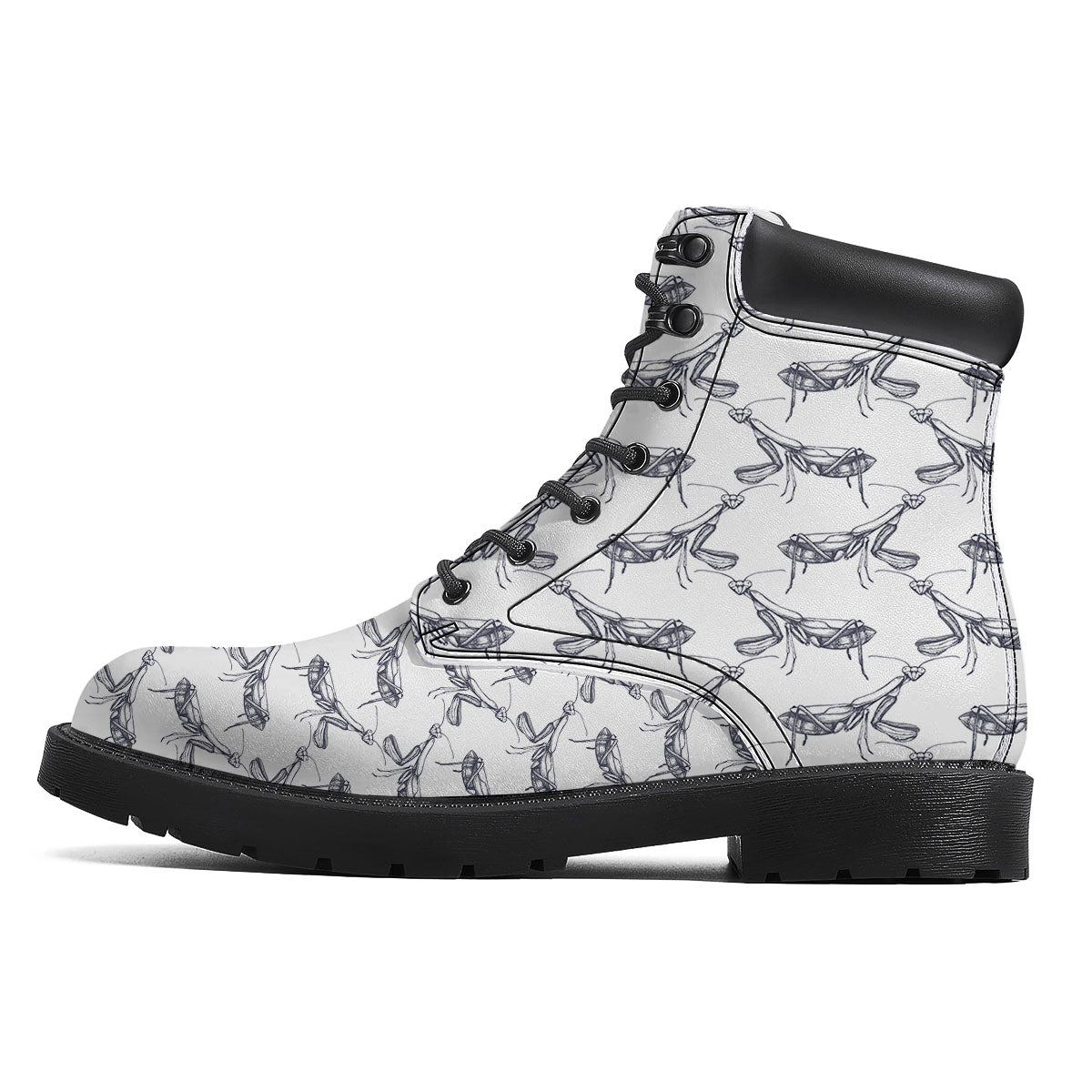 Mantis Hand Drawn Print Pattern Boots-grizzshop
