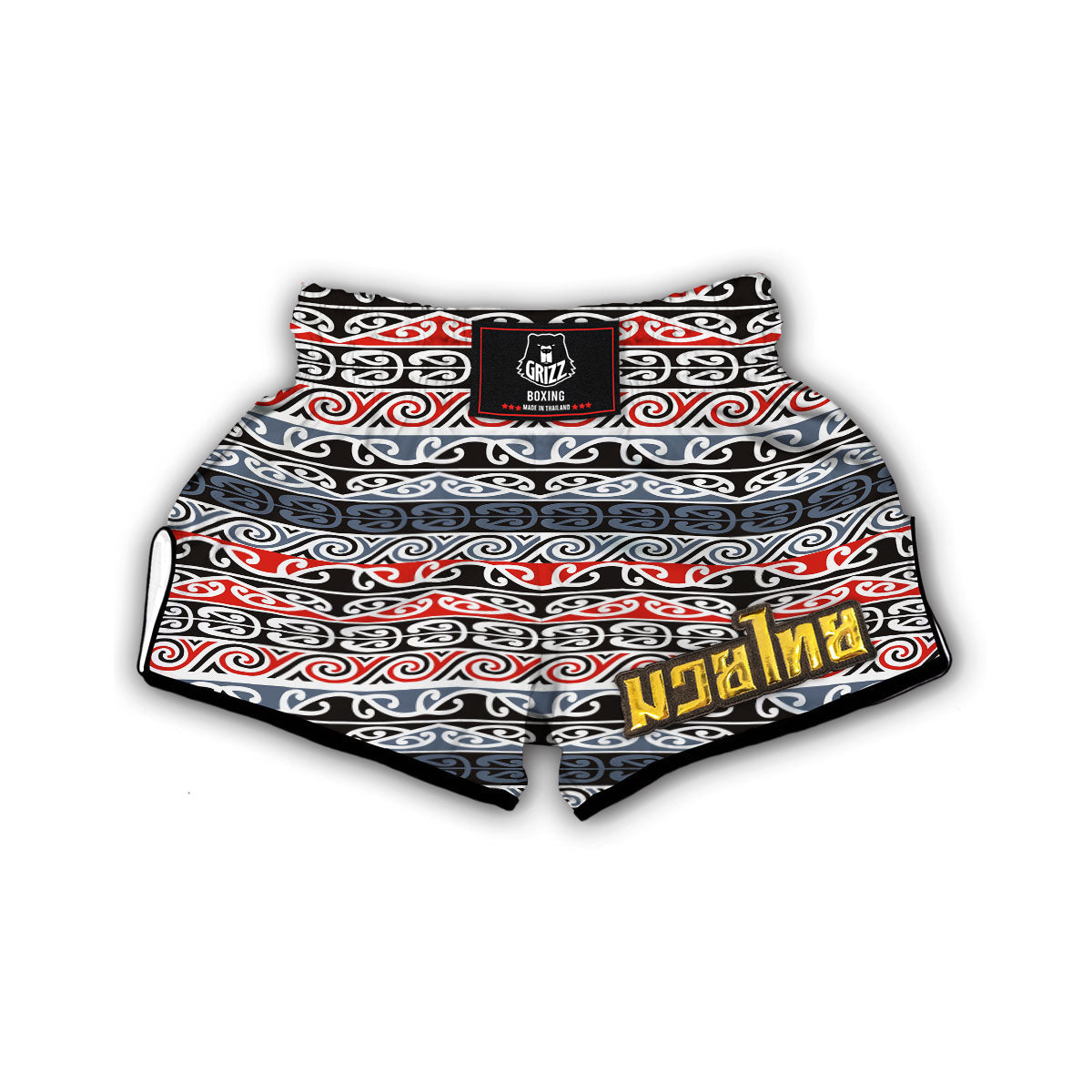 Tribal Maori Print Muay Thai Boxing Shorts main image 1