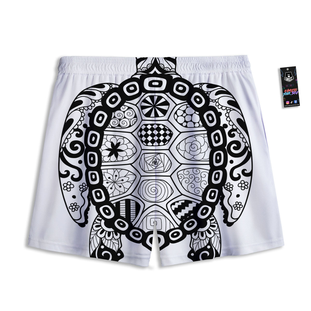 Moving Illusion Optical Green Explosion Mesh Shorts