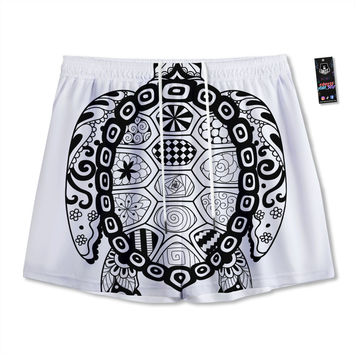 Moving Illusion Optical Green Explosion Mesh Shorts
