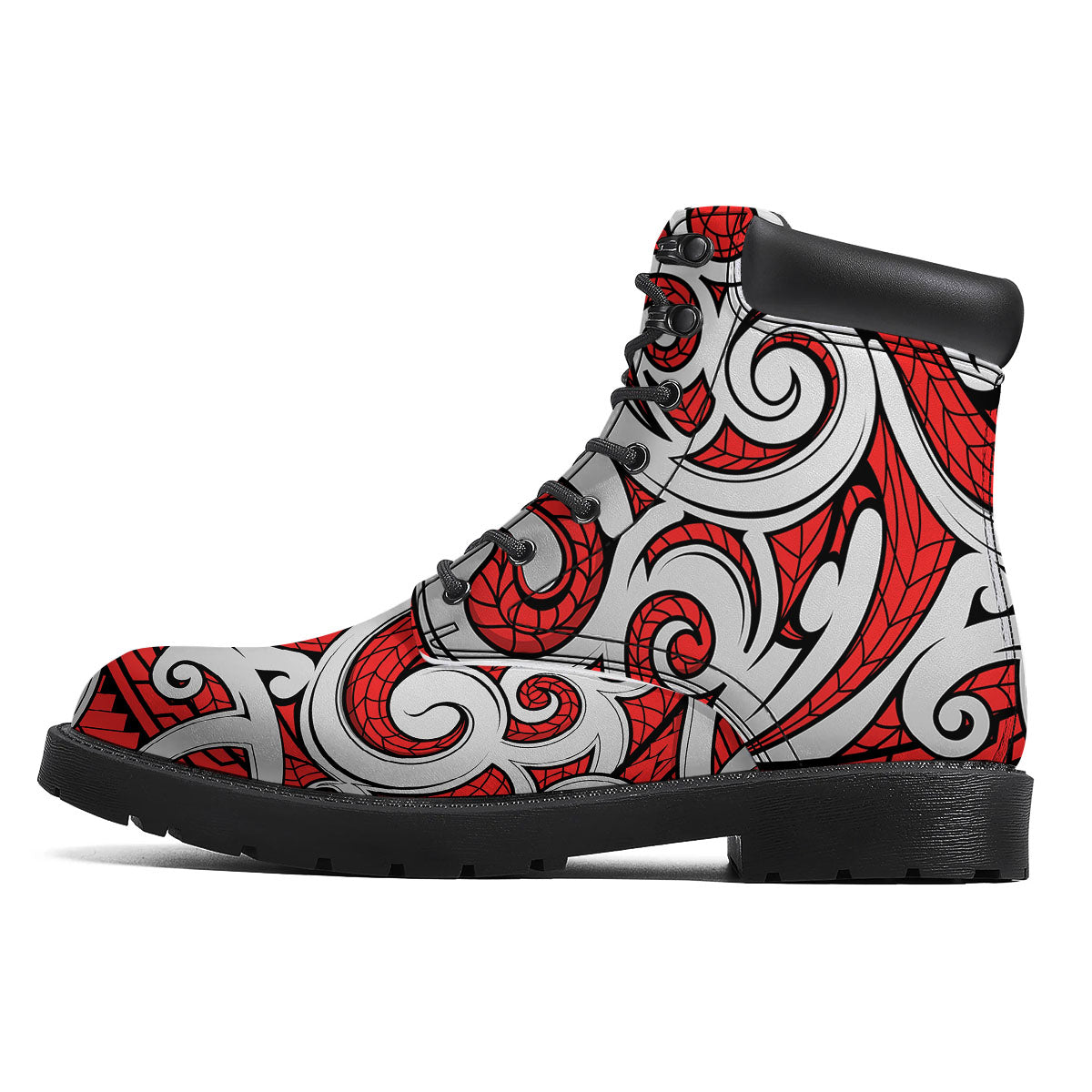 Maori Tribal Polynesian Kowhaiwhai Print Boots-grizzshop