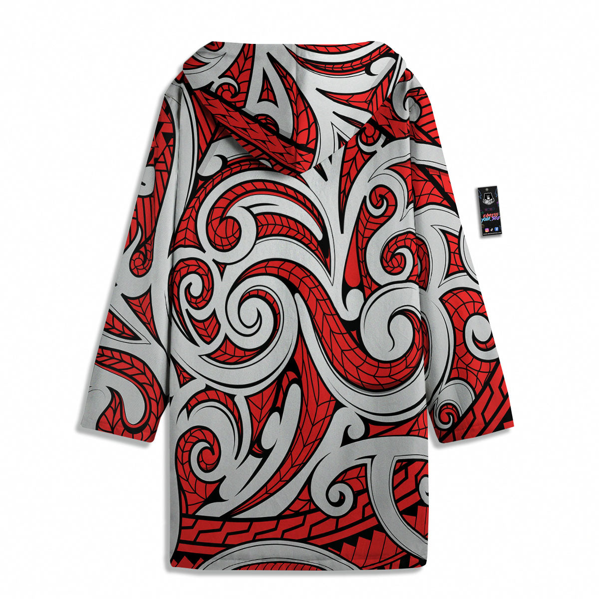 Maori Tribal Polynesian Kowhaiwhai Print Men's Windbreaker Jacket-grizzshop