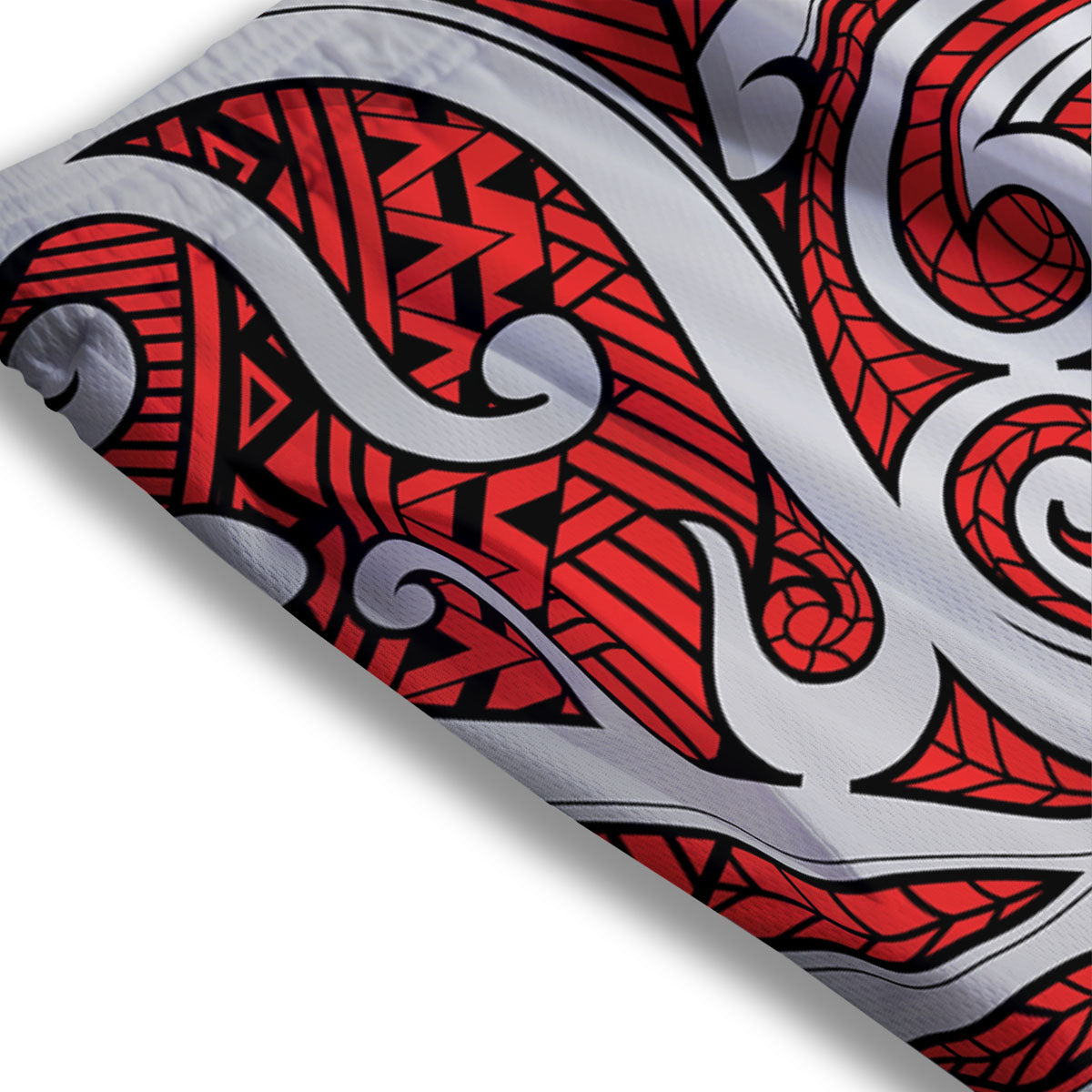 Maori Tribal Polynesian Kowhaiwhai Print Mesh Shorts