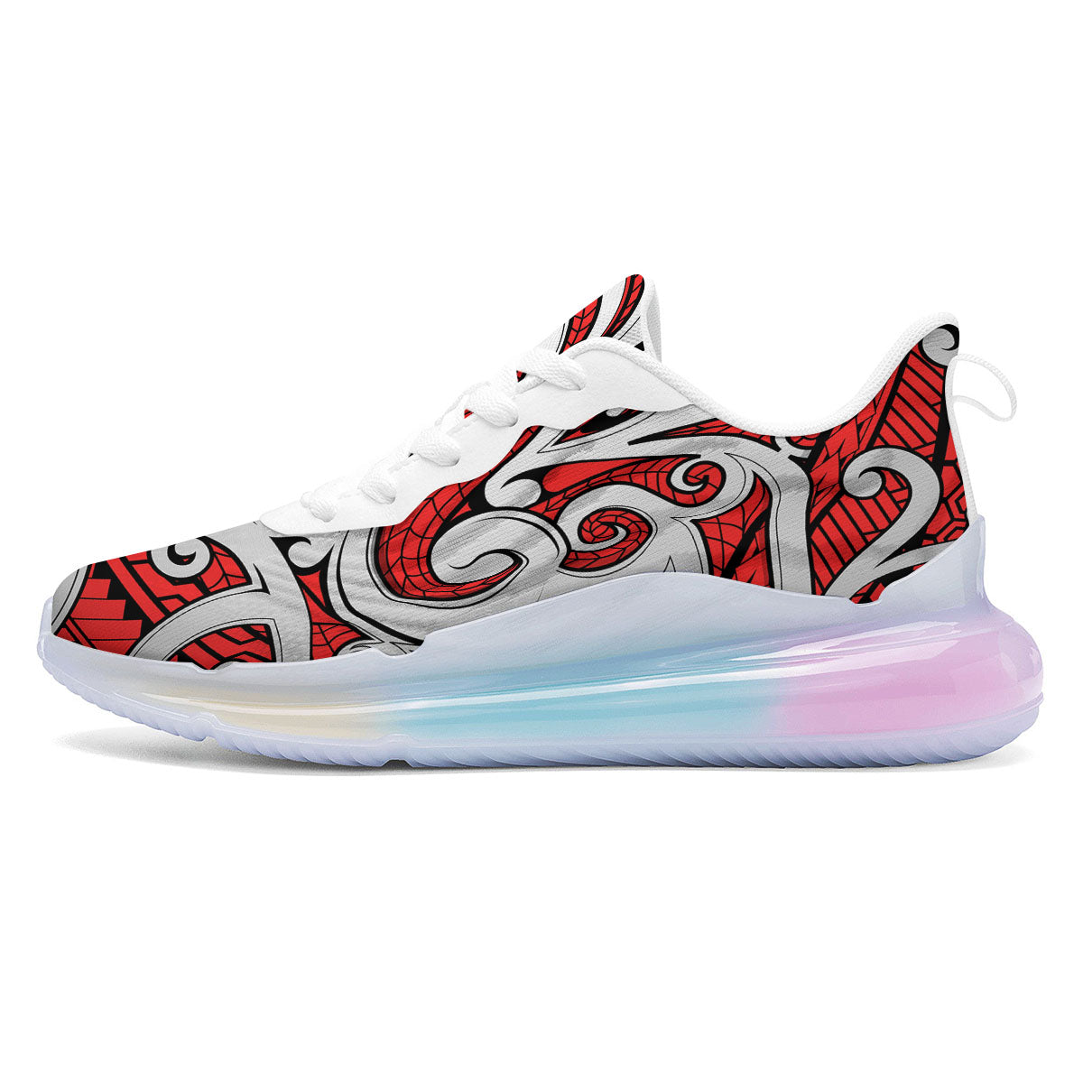 Maori Tribal Polynesian Kowhaiwhai Print Running Sneakers-grizzshop