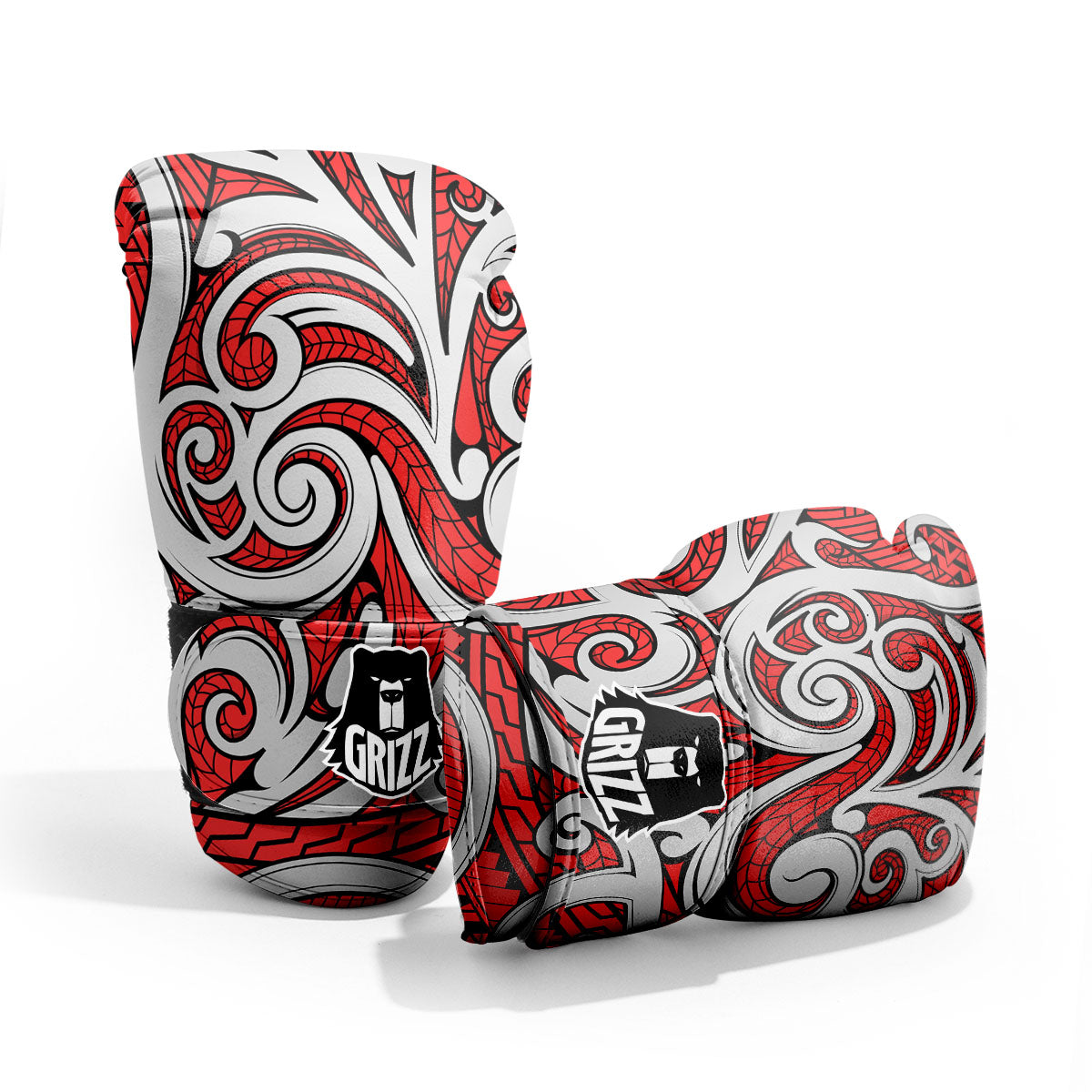 Maori Tribal Polynesian Kowhaiwhai Print Pro Boxing Glove