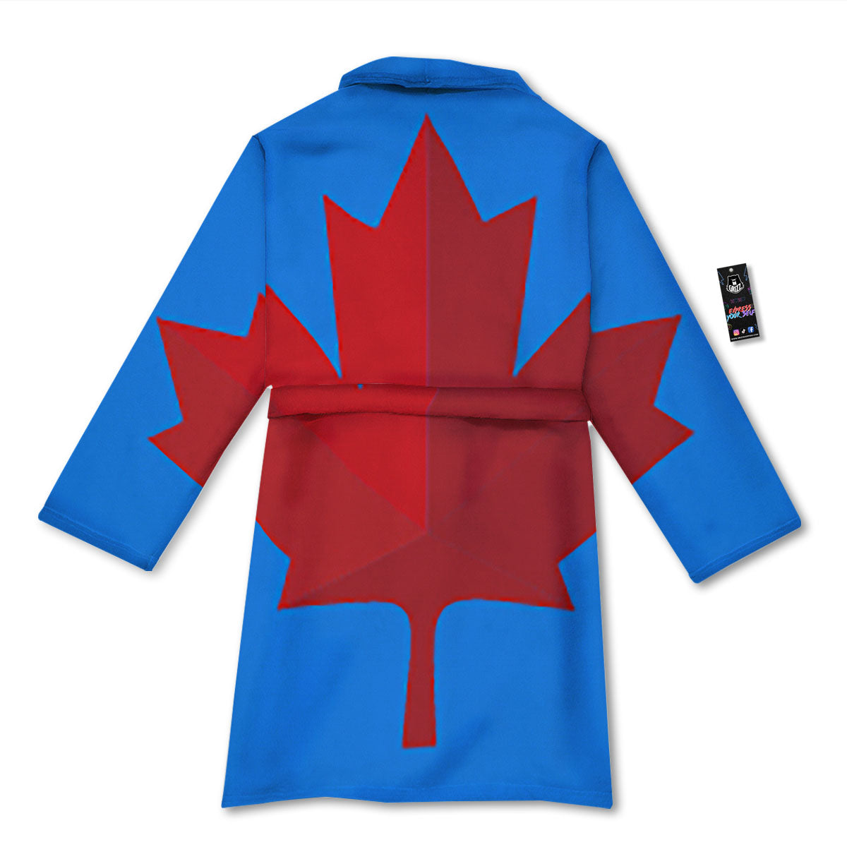 Maple Leaf Autumn Print Bathrobe-grizzshop