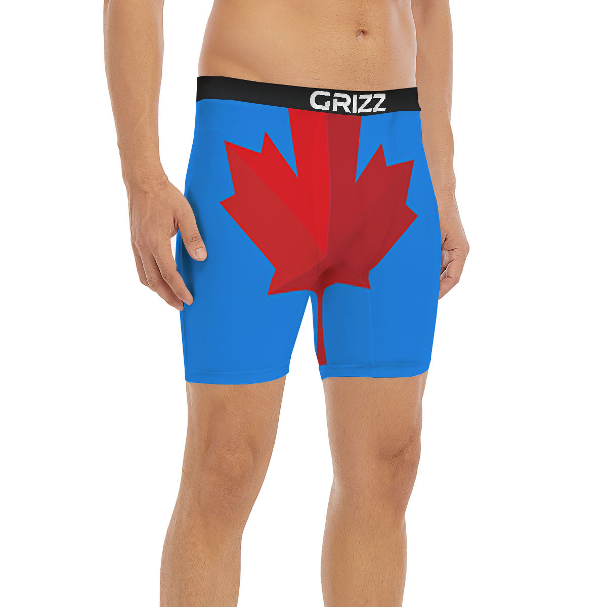 Maple Leaf Autumn Print Boxer Briefs-grizzshop