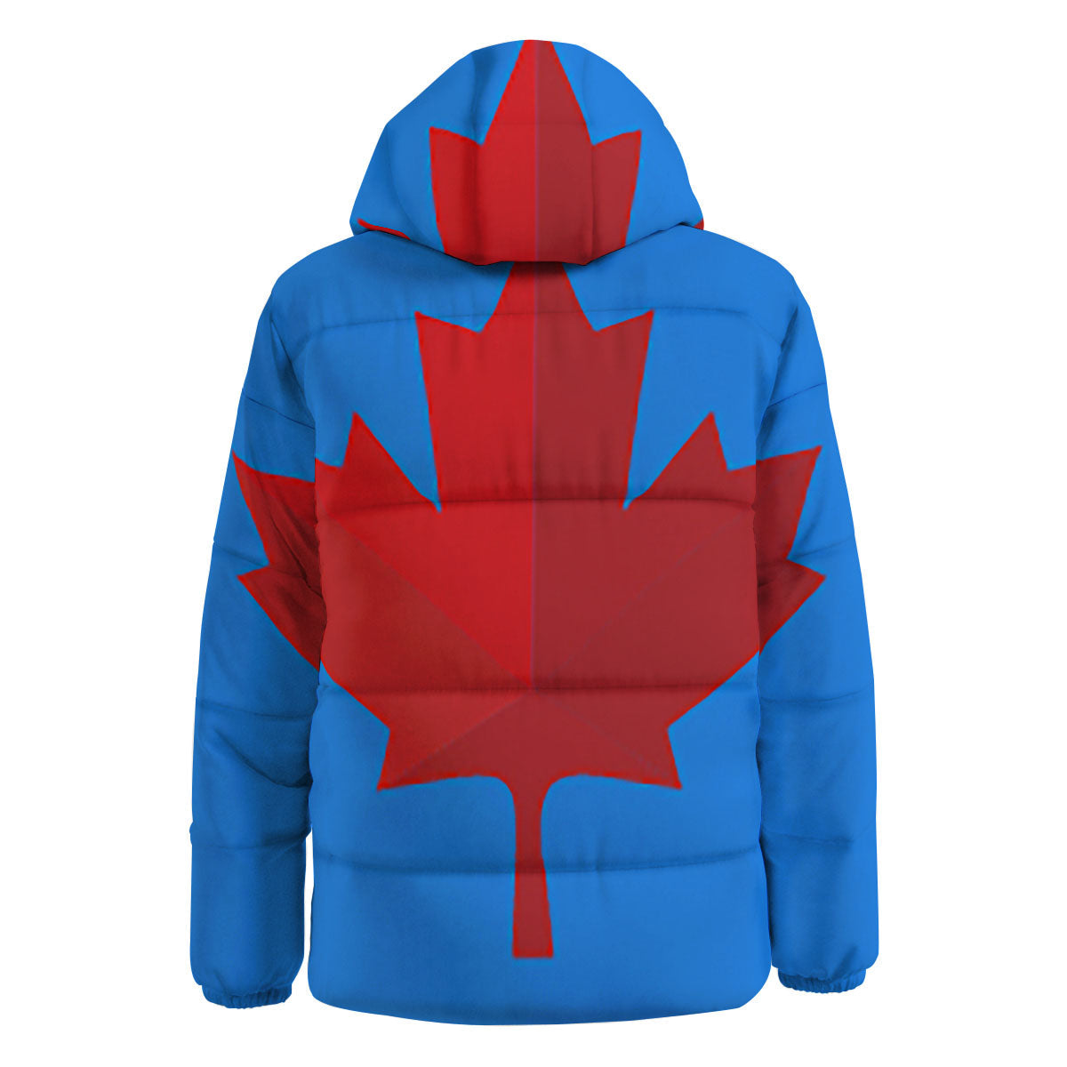 Maple Leaf Autumn Print Down Jacket-grizzshop