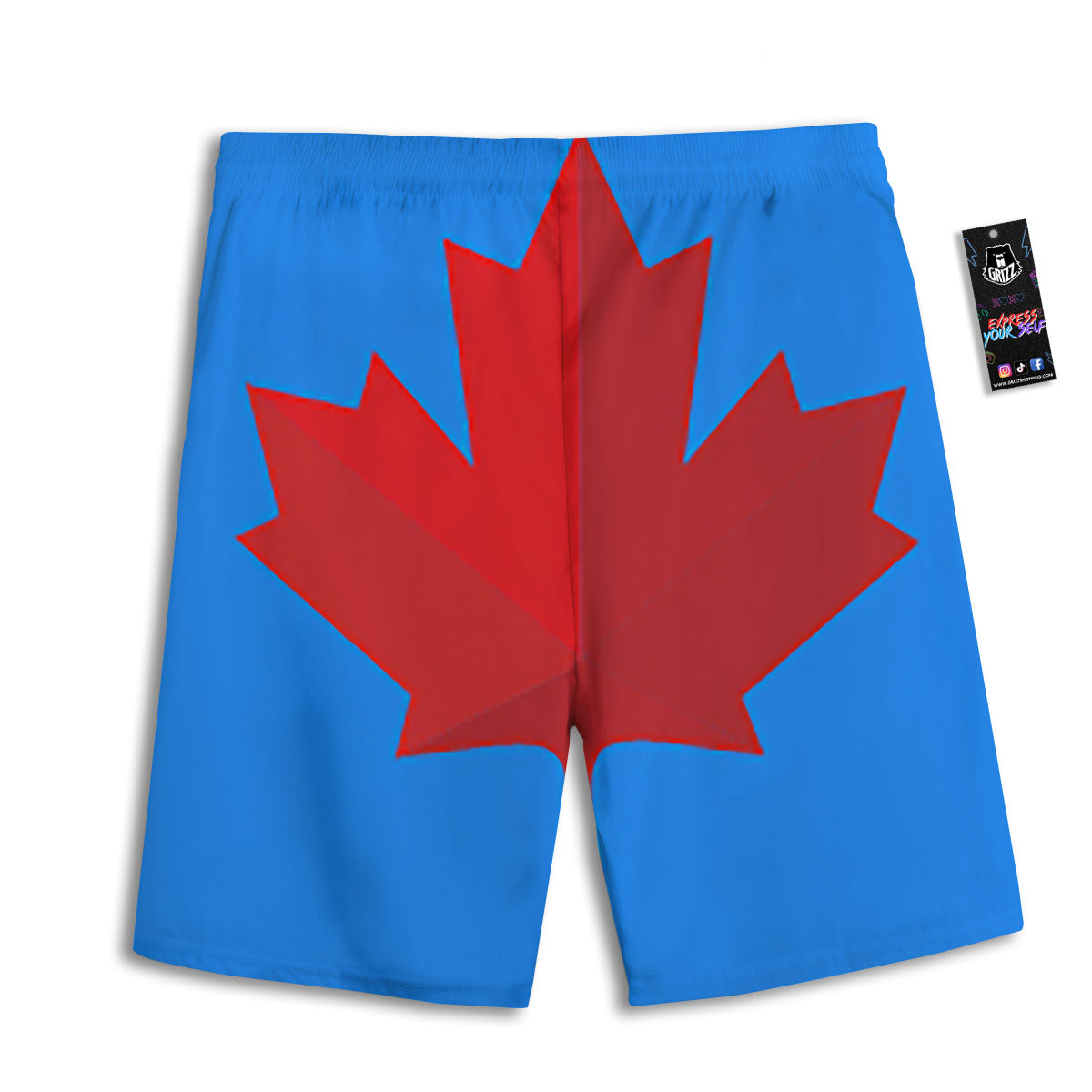 Maple Leaf Autumn Print Men's Athletic Shorts