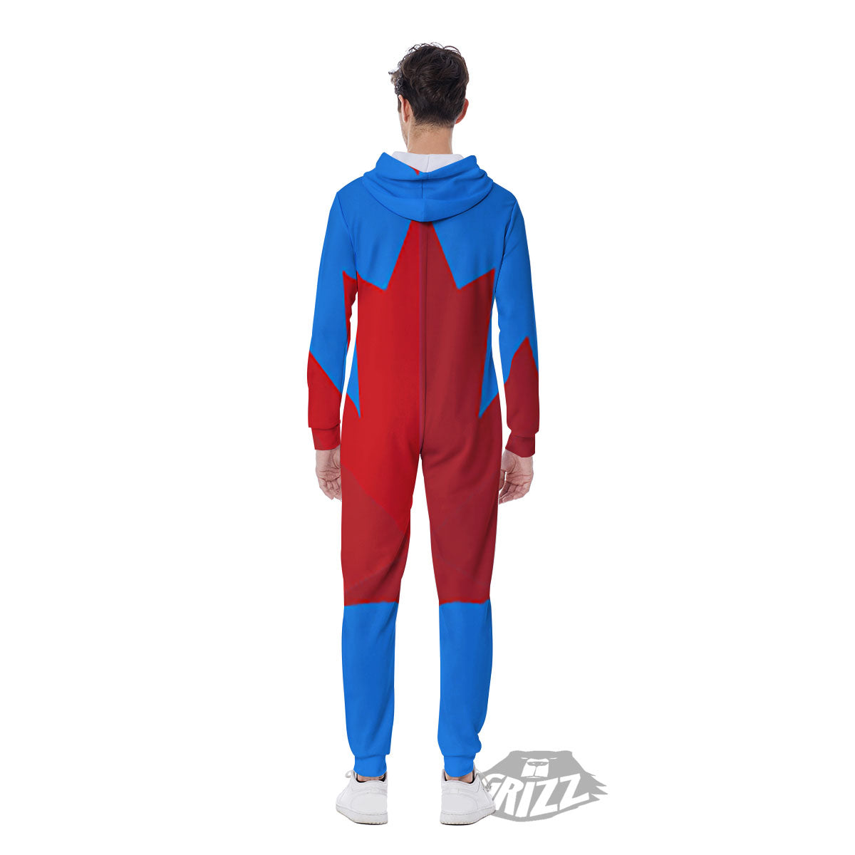 Maple Leaf Autumn Print Men's Jumpsuit-grizzshop