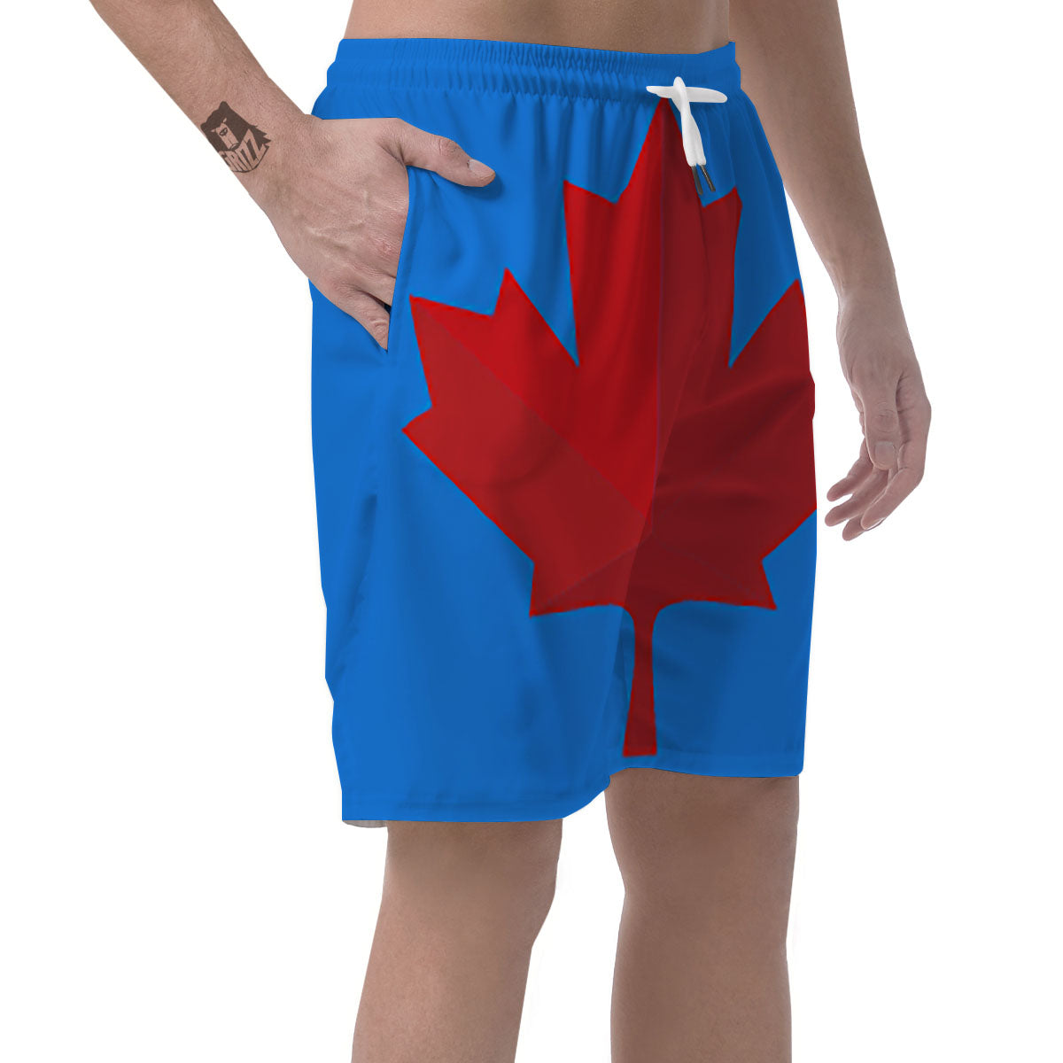 Maple Leaf Autumn Print Men's Shorts-grizzshop