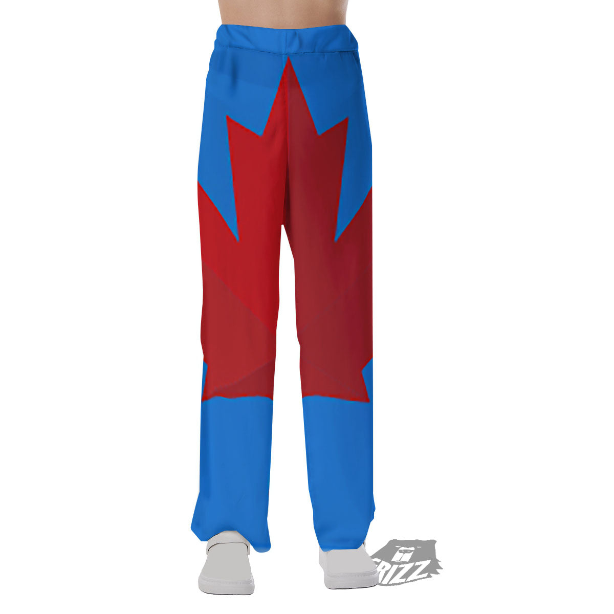 Maple Leaf Autumn Print Pajama Pants-grizzshop