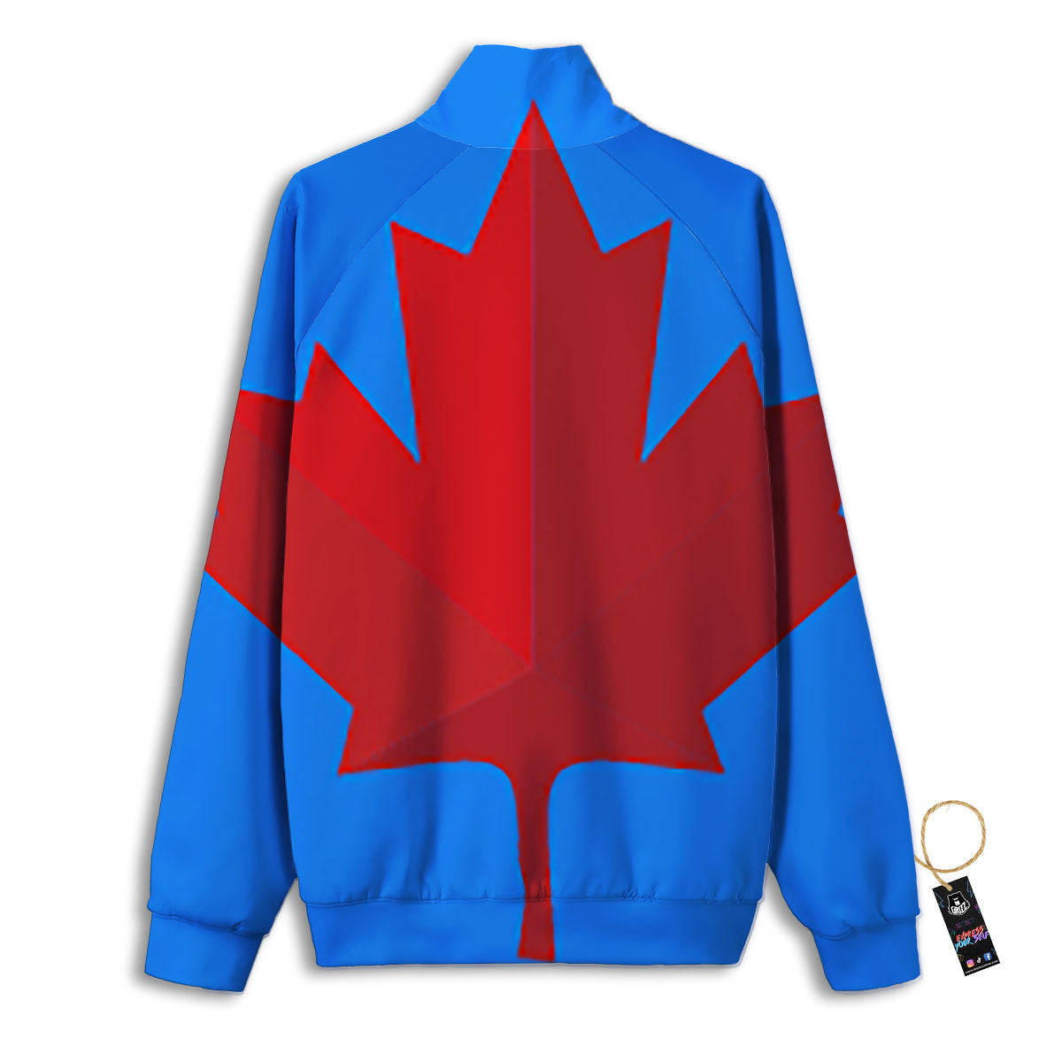 Maple Leaf Autumn Print Track Jacket-grizzshop