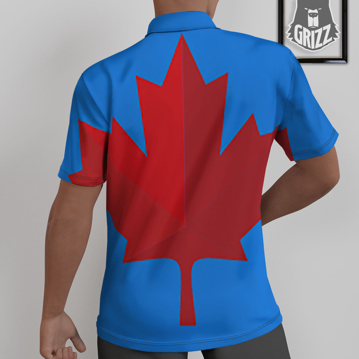 Maple Leaf Autumn Print Untucked Shirts-grizzshop