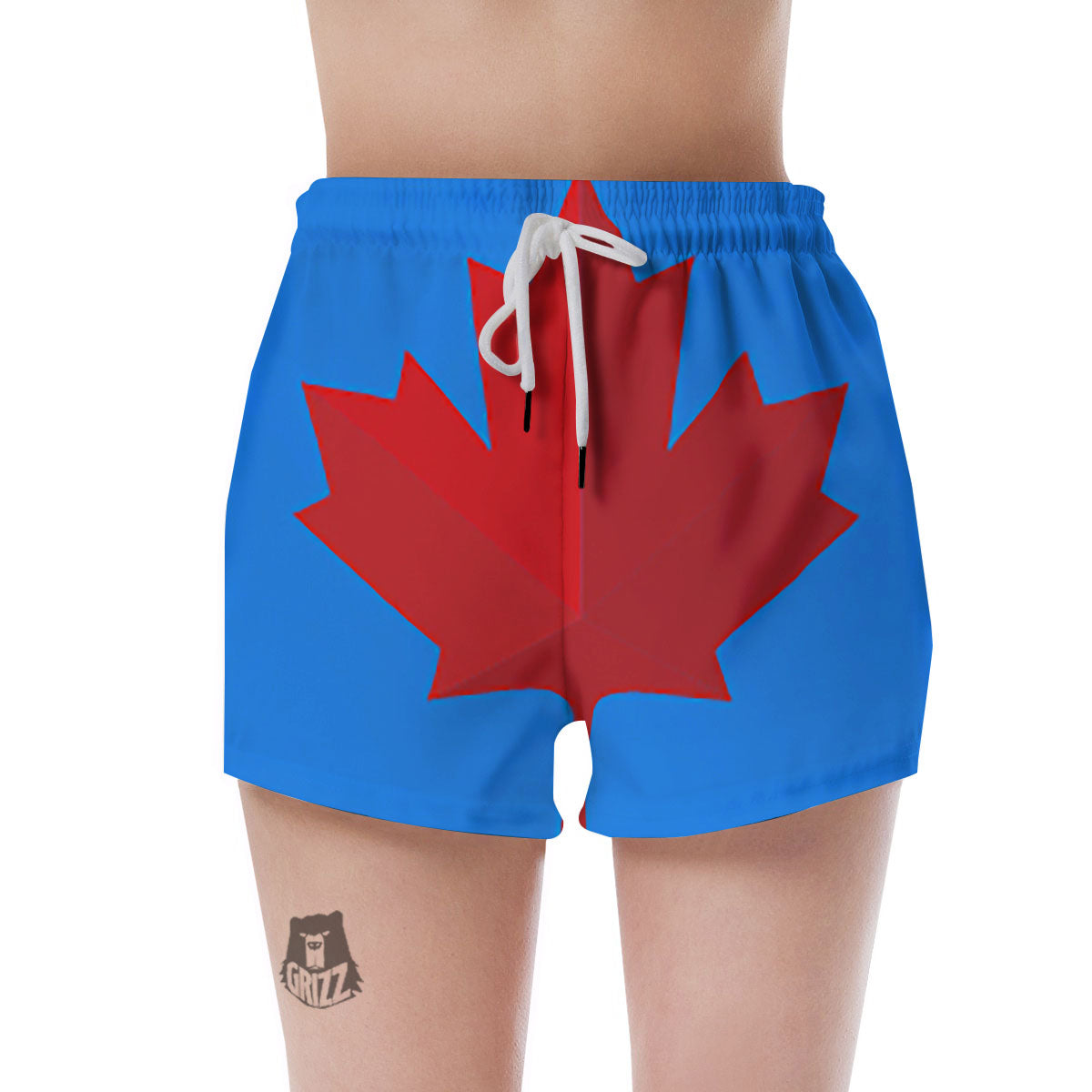 Maple Leaf Autumn Print Women's Shorts-grizzshop