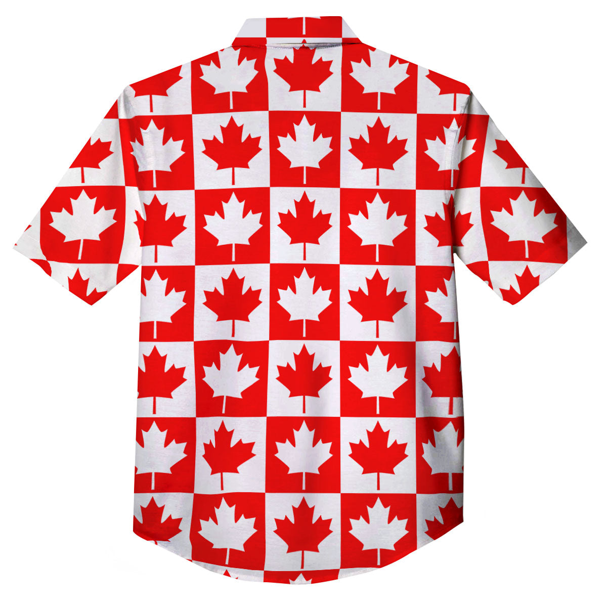 Maple Leaf Canada Print Pattern Button Up Shirt-grizzshop