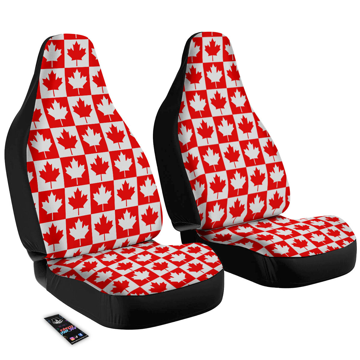 Maple Leaf Canada Print Pattern Car Seat Covers-grizzshop