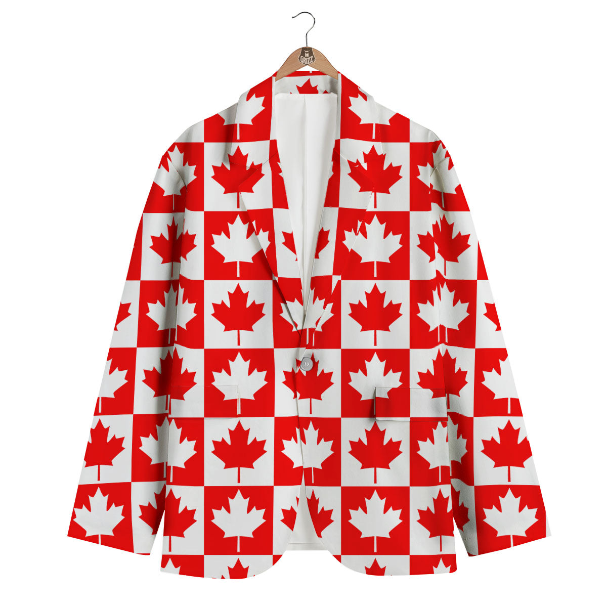 Maple Leaf Canada Print Pattern Men's Blazer-grizzshop