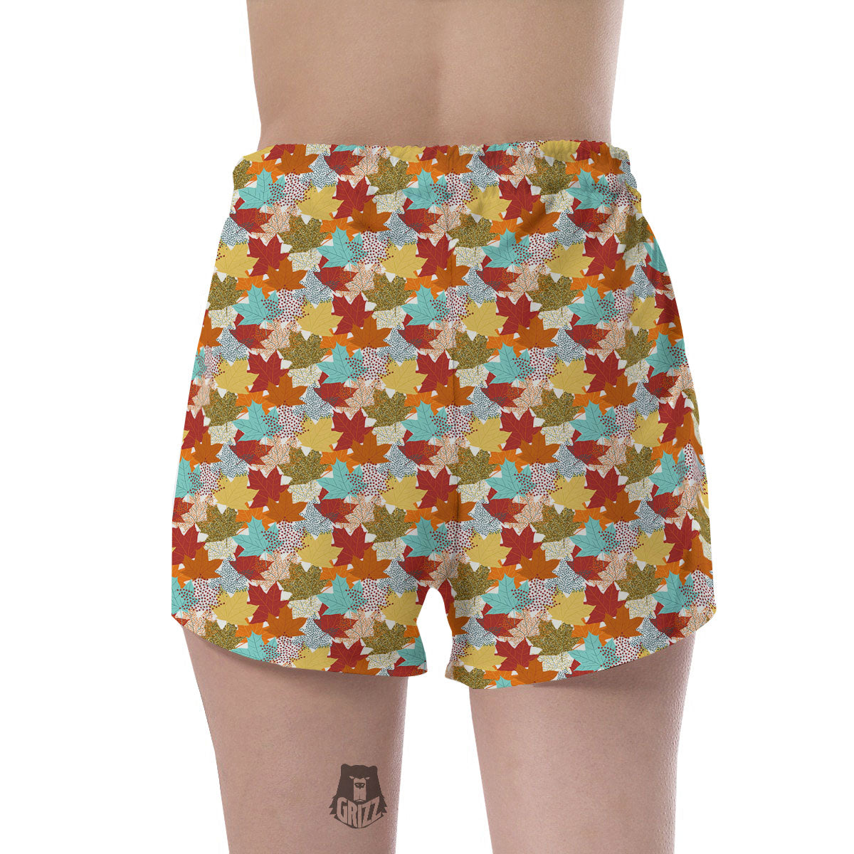 Maple Leaf Canadian Print Pattern Women's Shorts-grizzshop