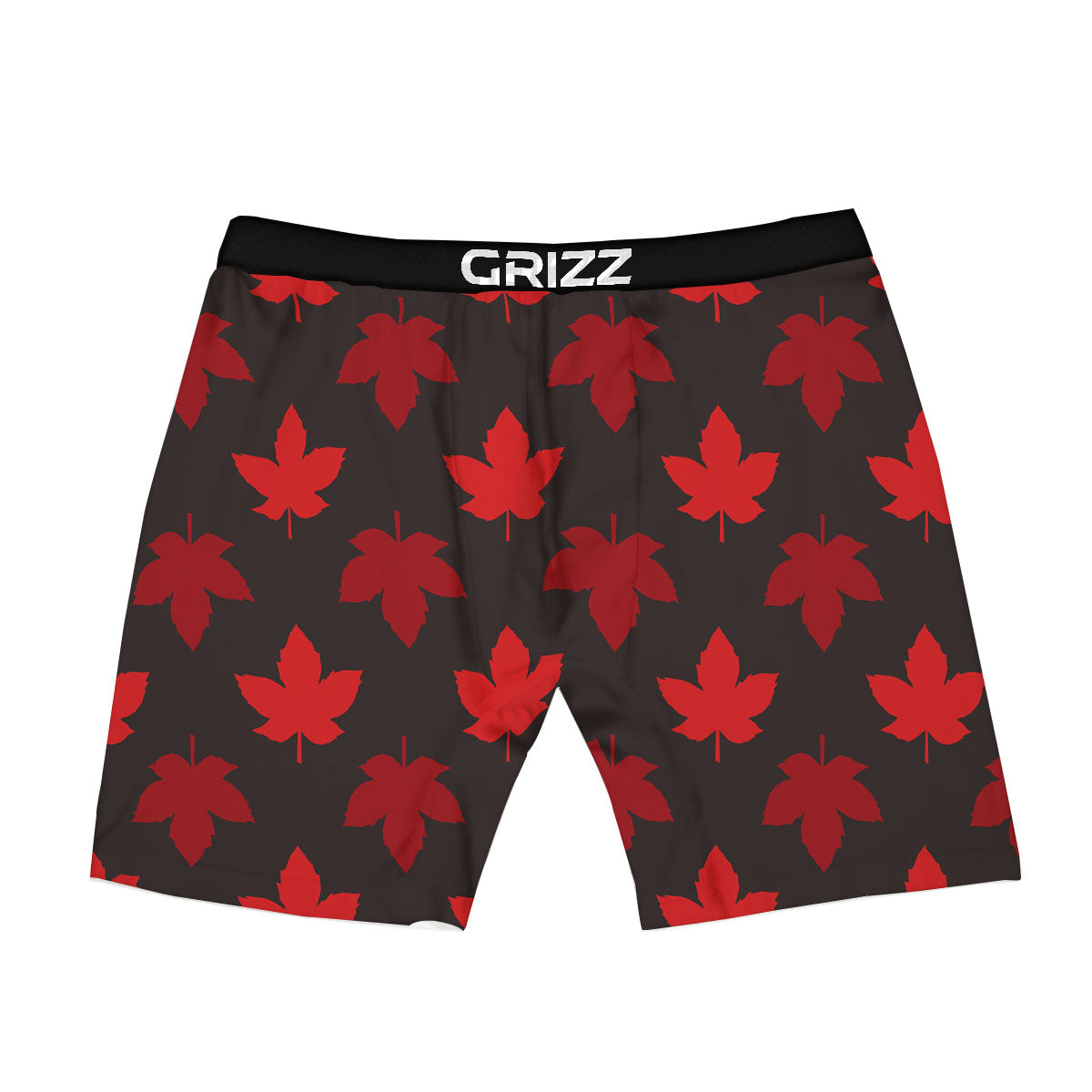 Maple Leaf Red Canadian Print Pattern Boxer Briefs-grizzshop