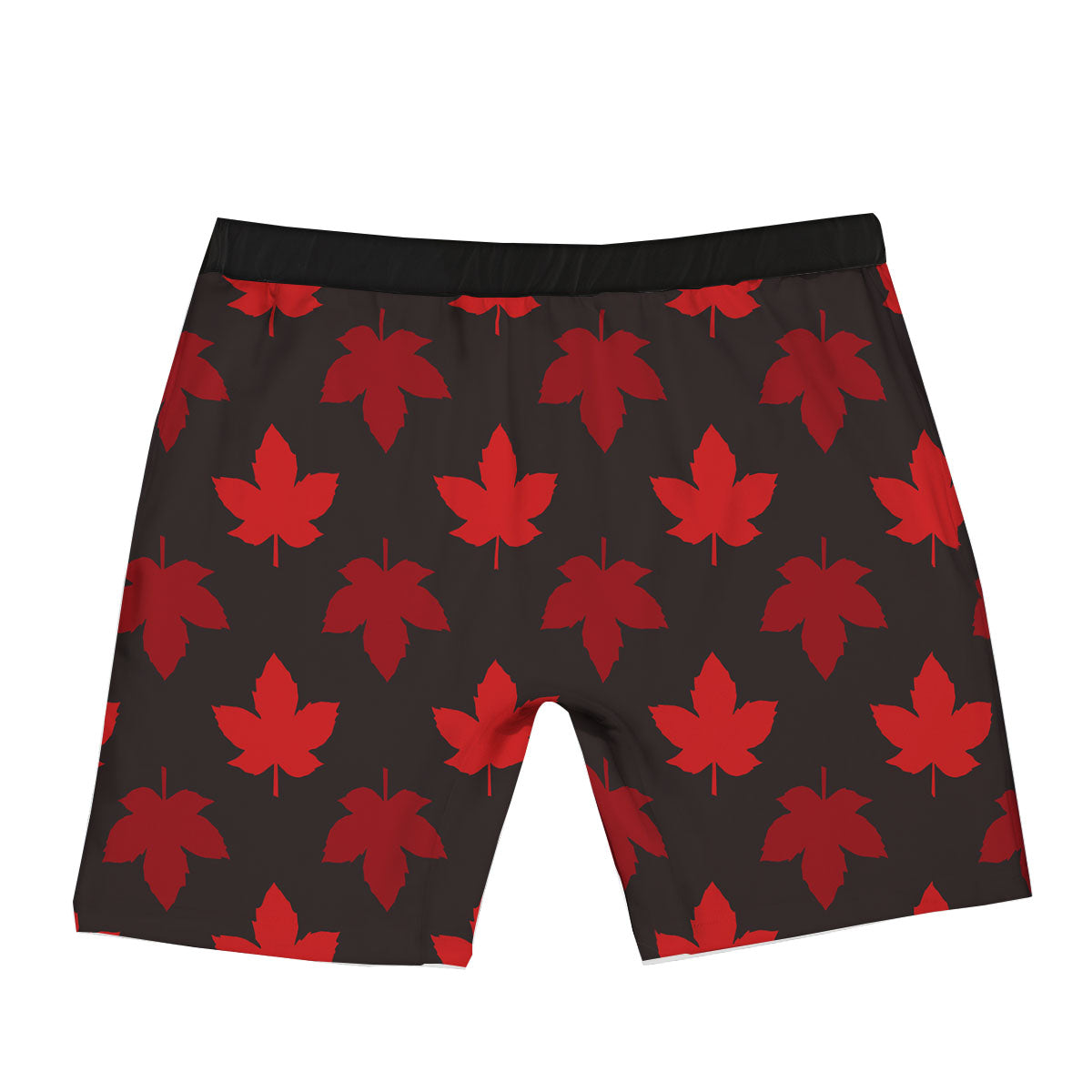 Maple Leaf Red Canadian Print Pattern Boxer Briefs-grizzshop
