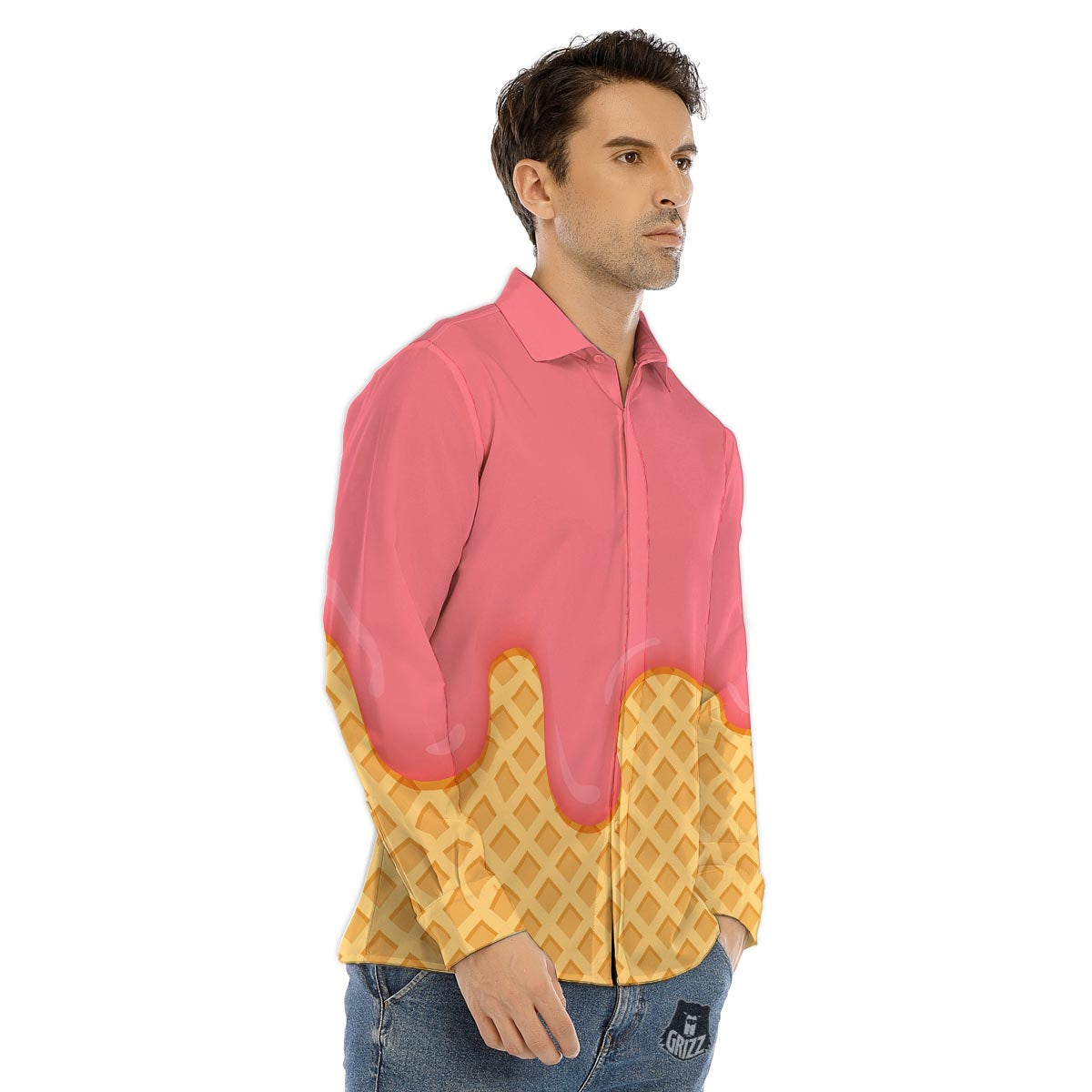 Maple Leaf Red Canadian Print Pattern Men's Dress Shirts-grizzshop