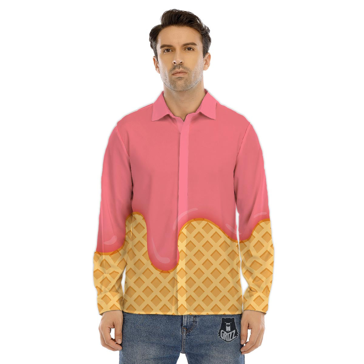 Maple Leaf Red Canadian Print Pattern Men's Dress Shirts-grizzshop