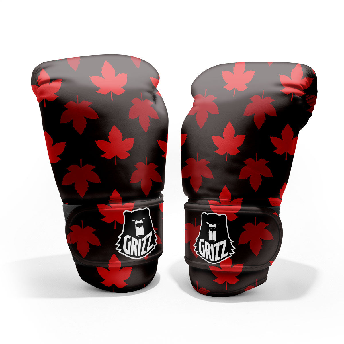 Maple Leaf Red Canadian Print Pattern Pro Boxing Glove