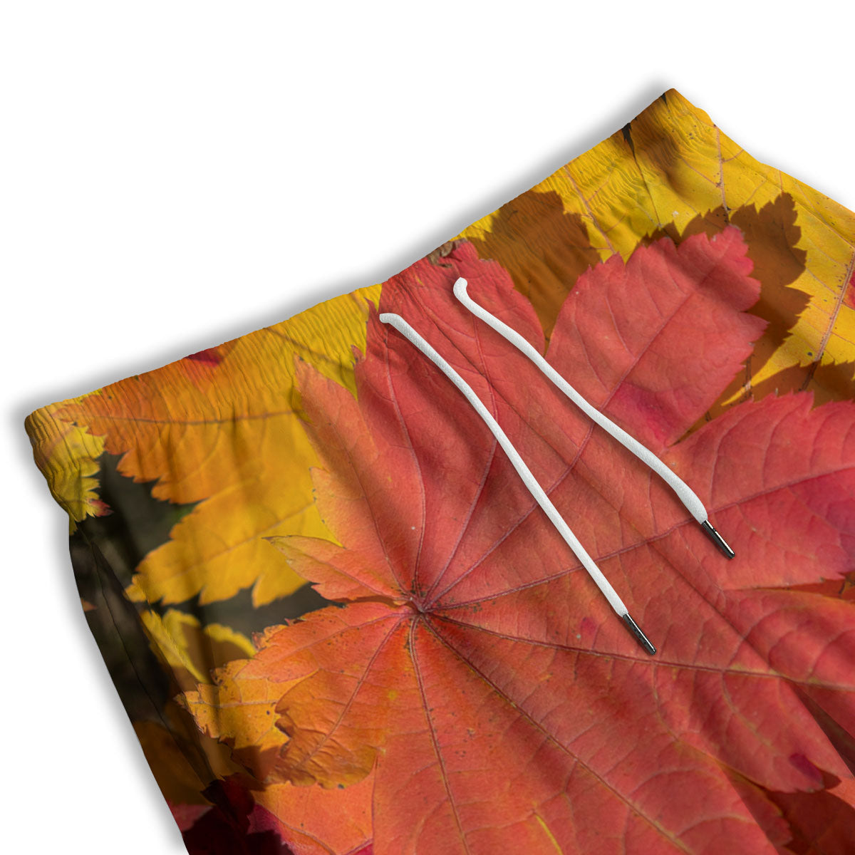 Maple Leaves Autumn Print Men's Athletic Shorts