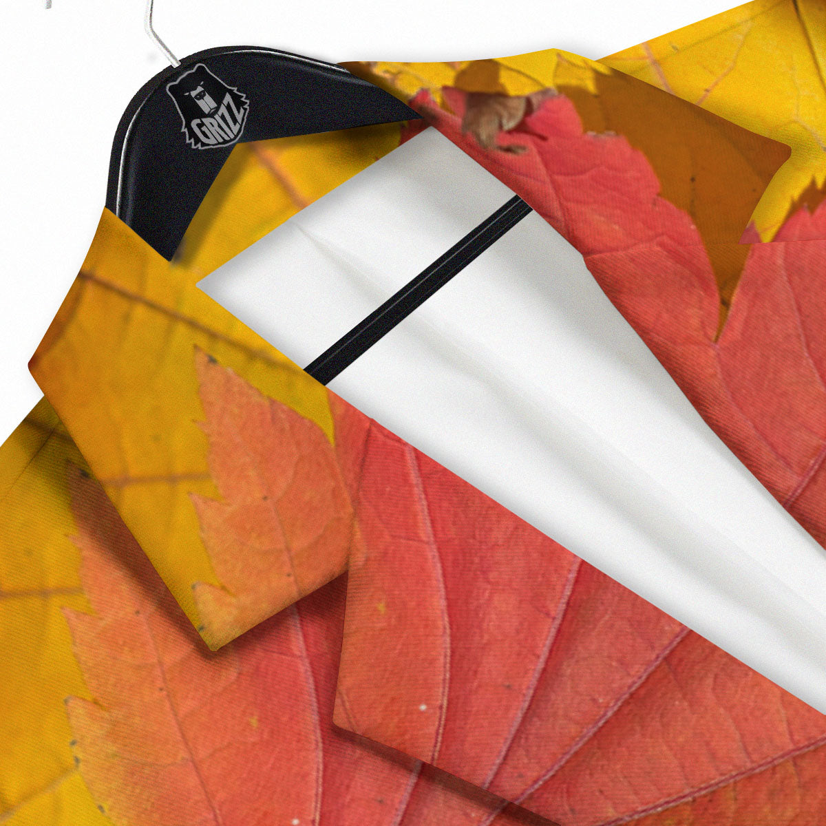 Maple Leaves Autumn Print Men's Sport Coat-grizzshop