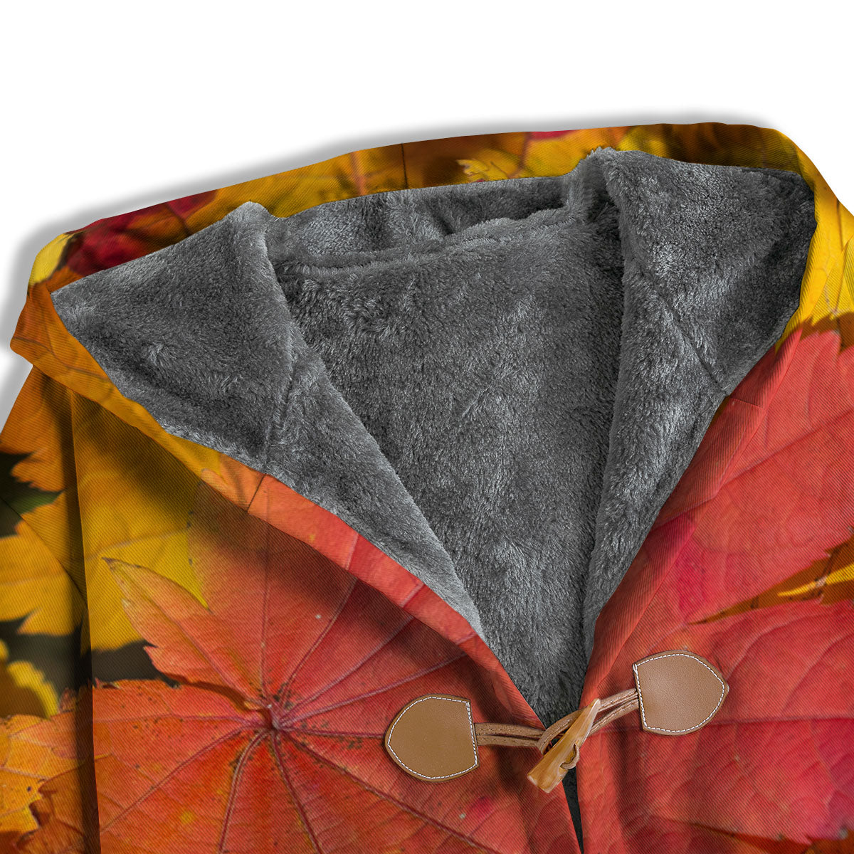 Maple Leaves Autumn Print Men's Windbreaker Jacket-grizzshop