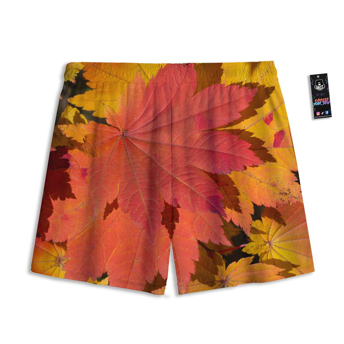 Moving Optical Illusion Green Big Bang Mesh Shorts