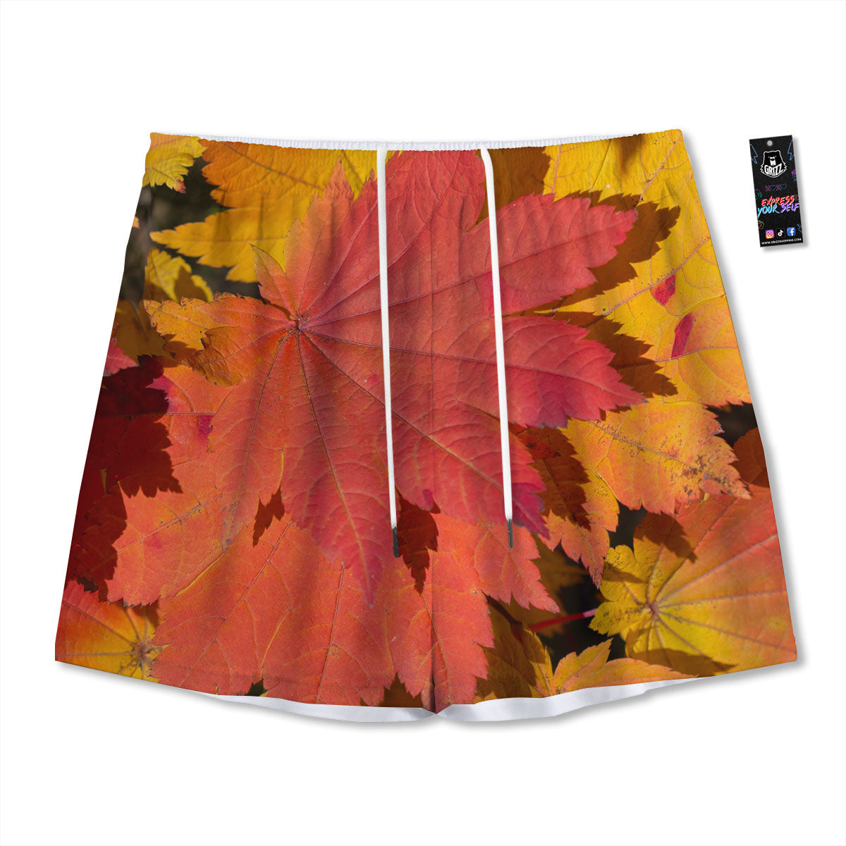 Moving Optical Illusion Green Big Bang Mesh Shorts