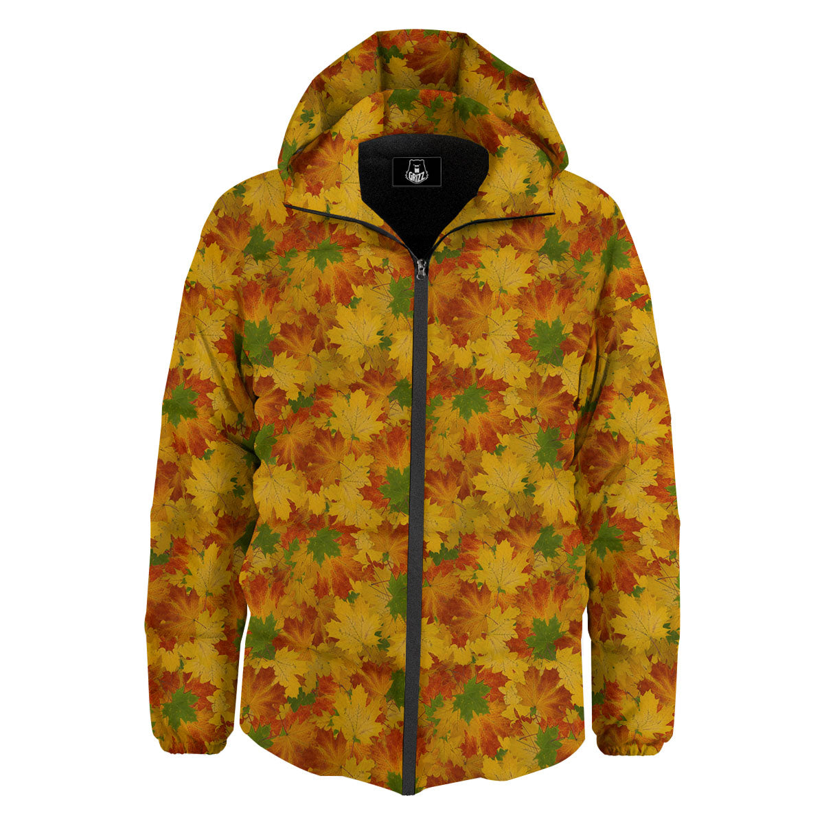 Maple Leaves Fall Autumn Print Down Jacket-grizzshop
