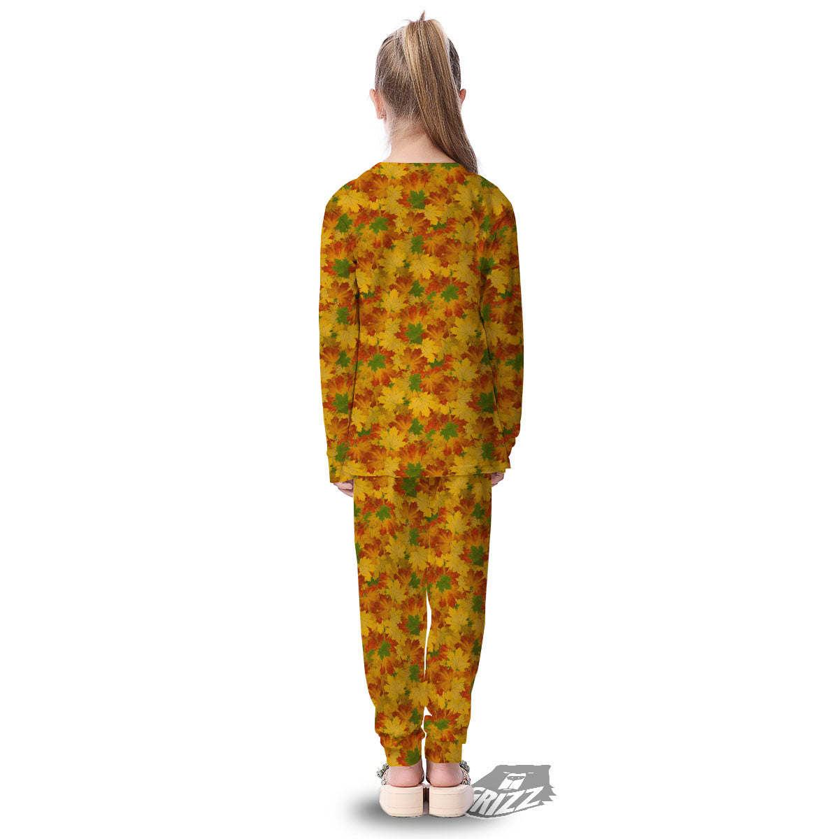 Maple Leaves Fall Autumn Print Kid's Pajamas-grizzshop