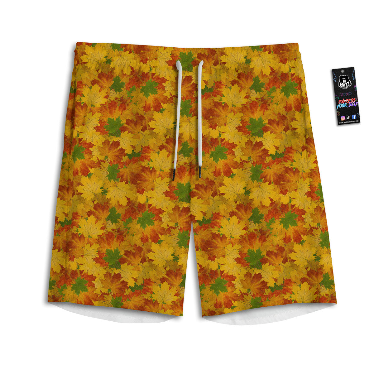Origami Crane Japanese Print Pattern Men's Athletic Shorts